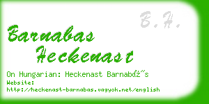 barnabas heckenast business card